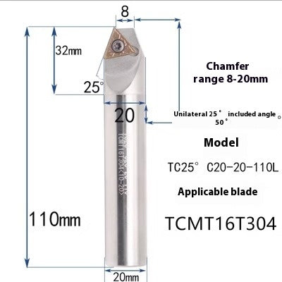 6039 Machining center 15 20 25 30 35 40 45 50 55 60 65 70 75 degree chamfering toolholder TCMT Shandong Denso Pricision Tools Co.,Ltd.